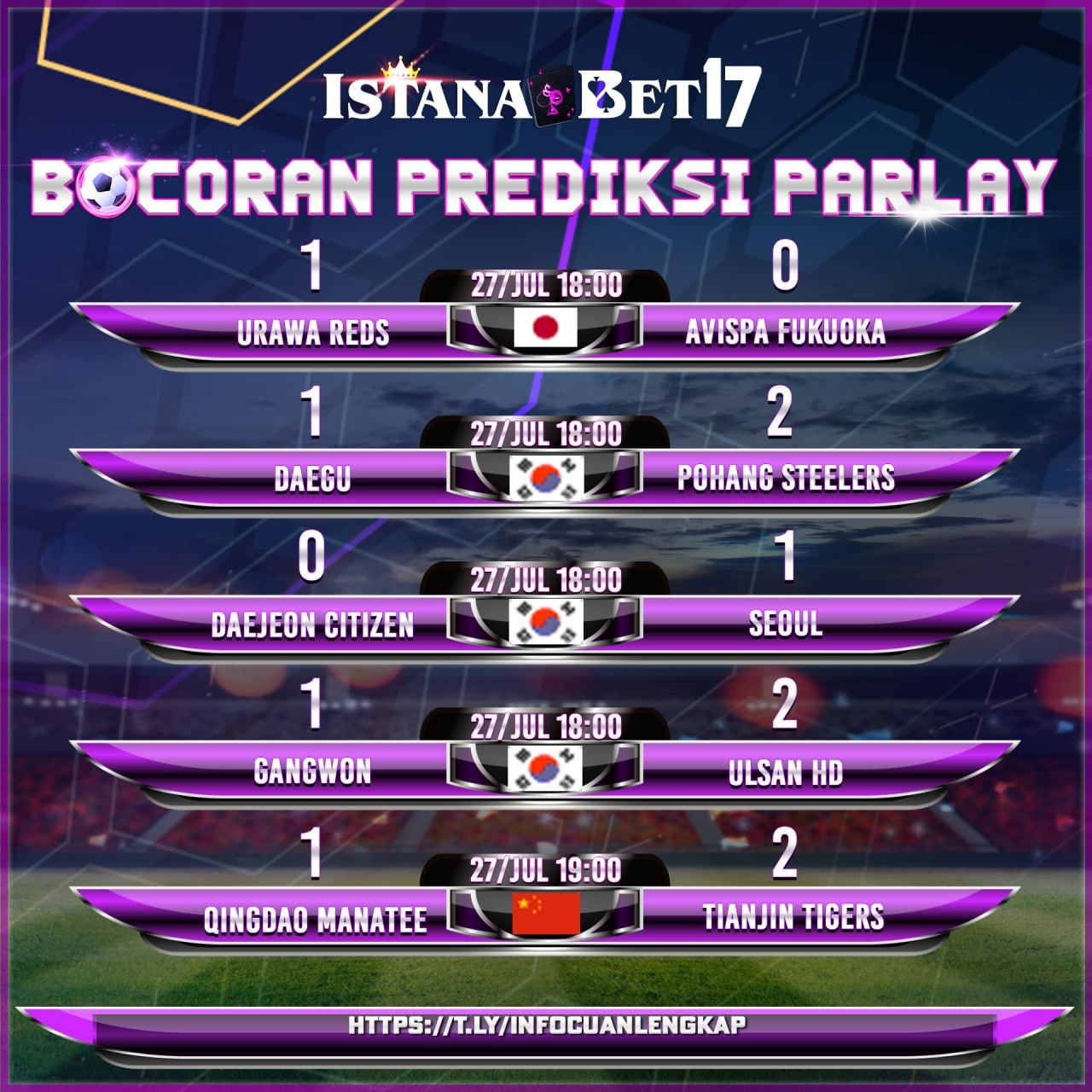 Prediksi Parlay Hari Ini